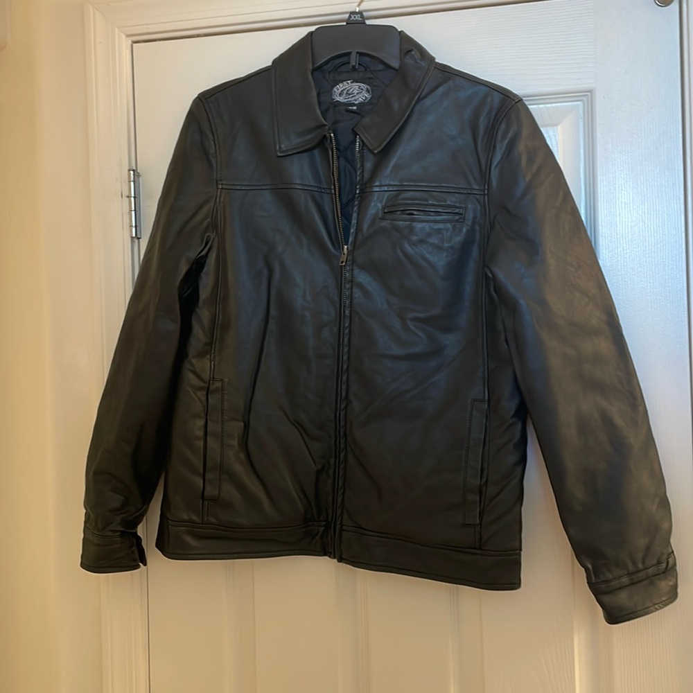 Boys black pleather jacket
